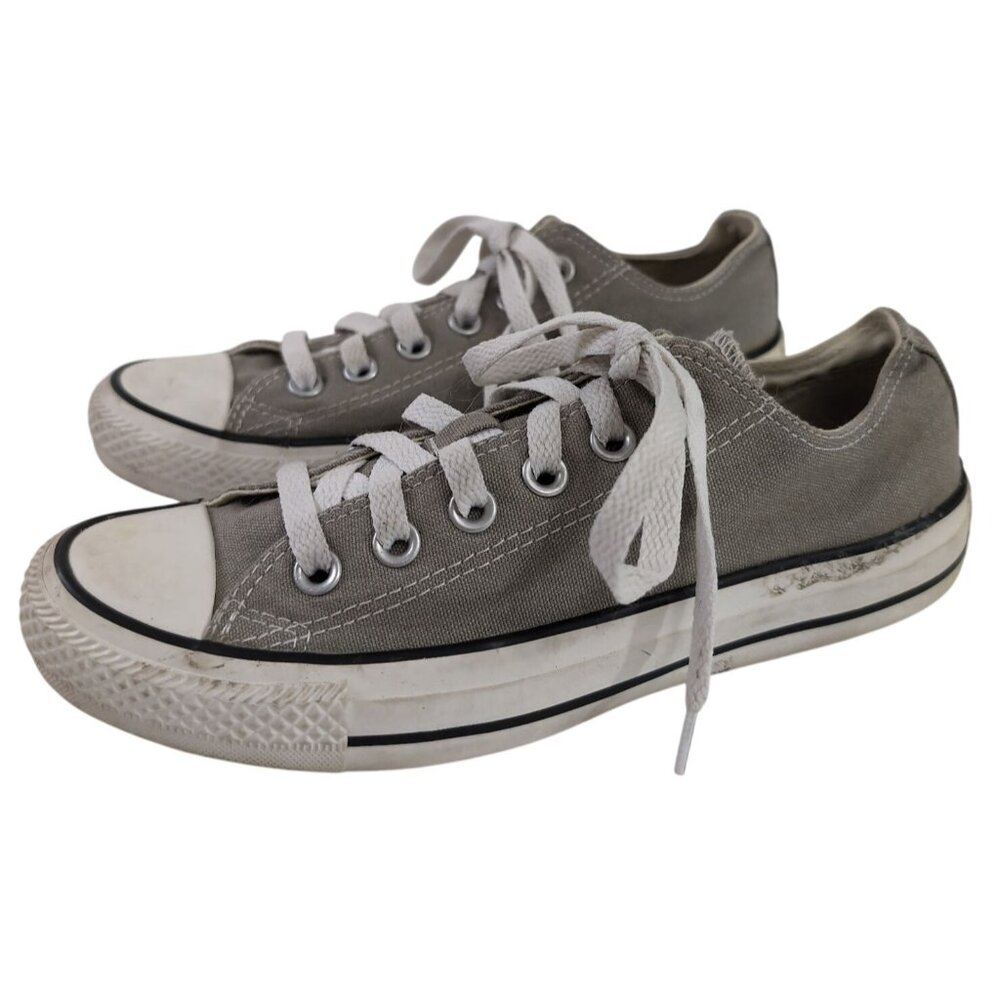 Converse All Star Chuck Taylor Low Top Sneakers Womens 7 Mens 5 Gray Punk Grunge